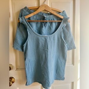 Cotton Gauze Lounge / Pajama Set - Aqua